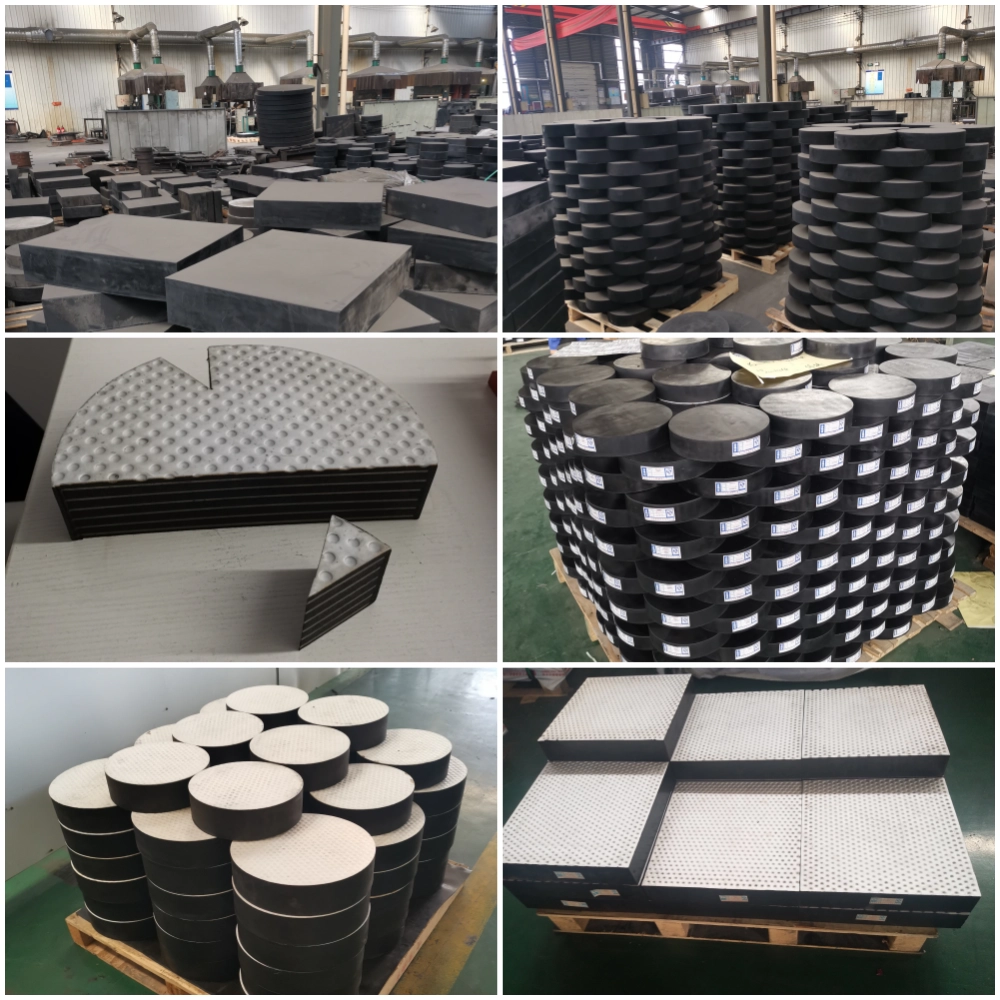 Elastomeric bridge bearing – laminated rubber and steel plate, rectangular GJZ series for highway bridges