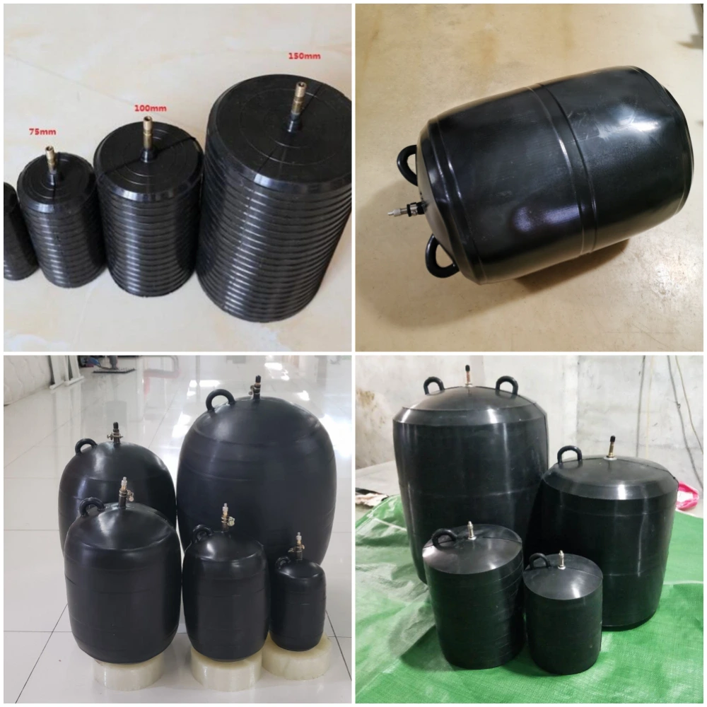 Pure rubber inflatable pipe plug – 75mm, 100mm, 150mm diameter sizes for low pressure pipe sealing (0.015 MPa)